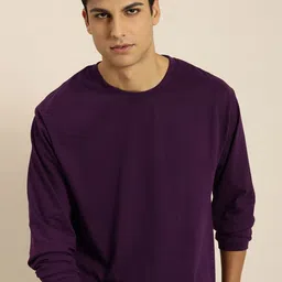 DILLINGER Men Solid Round Neck Cotton Oversized T-Shirt-picture-33