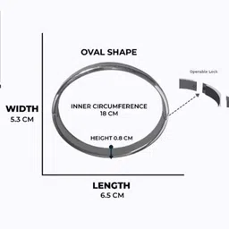 The Roadster Men Silver-Plated Stainless Steel Anti-Tarnish Kada Bracelet image 2