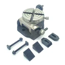 Assorts Tilting Rotary Table 80 mm (3 Inch) with M6 Clamp Kit Setfor Milling Machine image 3