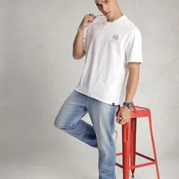 WROGN Men Bootcut Heavy Fade Stretchable Jeans image 4