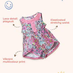 Nauti Nati Girls Floral Printed Jumpsuit image 5