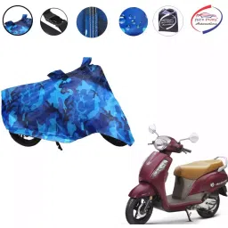 Auto Pearl Polyester Waterproof Two Wheeler Cover for Suzuki Access SE,(Ocean Blue)-picture-13