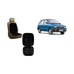 Auto Pearl Car Wooden Bead Seat Cushion with Velvet Border Compatible for Maruti Suzuki 800 2 Pcs-picture-34
