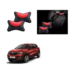 Auto Pearl Black and Red Designer Car Neck Rest Pillow Compatible for Renault Kwid-picture-31