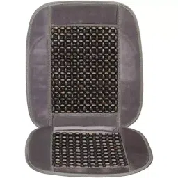 Auto Pearl Car Wooden Bead Seat Cushion with Grey Velvet Border Compatible for All Hatchback Cars-picture-30