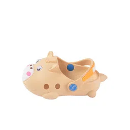 Yellow Bee Boys Beige Cow Pattern Clogs image 3