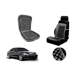 Auto Pearl Car Wooden Bead Seat Cushion with Grey Velvet Border Compatible for Mercedes-Benz S320-picture-45
