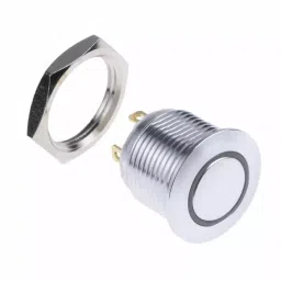 RS PRO Illuminated Push Button Switch Momentary 16 mm Cutout SPST Red LED 36 V DC, 1758538 image 3