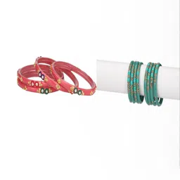 SOMIL Women Set of 2 Traditional Glass Bangles-picture-48
