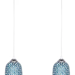 1ST TIME White & Blue Textured Ceiling Lamp-picture-18