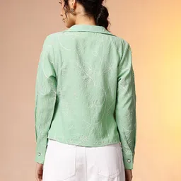 CORSICA Embroidered Wrap Top image 2