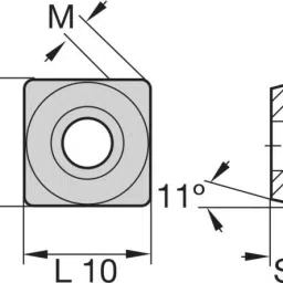 WIDIA Insert Milling SPMW120408 Grade- THM image 2