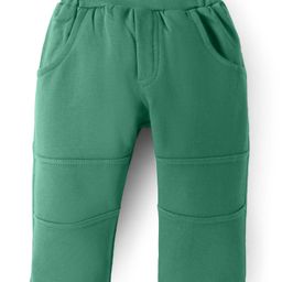 Zero Knit Full Length Solid ColorFleece & Woollen Bottom - Green-picture-37