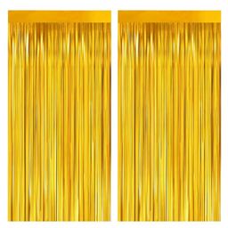 Bubble Trouble Golden Striped Foil Curtain For Decoration - Pack Of 2 | Golden Foil Curtain Large For Decoration, Foil Curtain | Birthday,-picture-38
