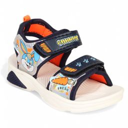 Lil Lollipop Bunny Designed Velcro Closure Sandals - Navy Blue-picture-2