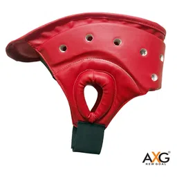 Axg New Goal Taekwondo Karate Kick Boxing Head Guard Mouth Guard - Red image 2