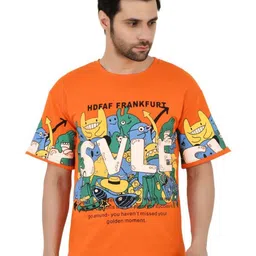 SAGEWARE Men Graphic Printed Round Neck Cotton Oversized T-shirt-picture-15