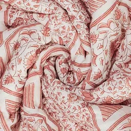 Fabindia Coral & Off White 350 GSM Double Bed Quilt-image-23