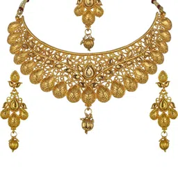 Women Click Stone-Studded & Beaded Jewellery Set-picture-21