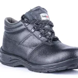 Hillson Steel Toe Safety Shoes High Ankle PU Sole Black Full Grain Leather Size UK 8-picture-21