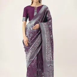 Maroosh Woven Design Zari  Saree-image-41