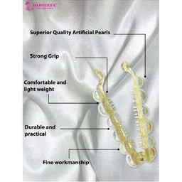 Glitzzy Women Set of 2 Embellished Banana Clip image 5