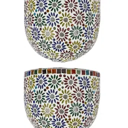 1ST TIME White & Blue 2 Pieces Textured Glass Semi Sphere Uplighter Wall Lamps-picture-49