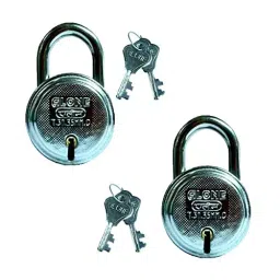 ALONE LOCKS T30 35 mm Alloy Steel Chrome 2 Keys Mini Padlock (Pack of 2) image 2
