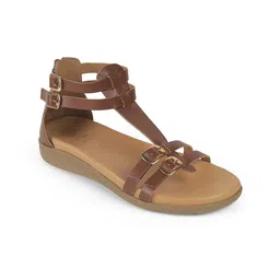 Tresmode Women Zag Tan Casual Platform Flats-picture-4