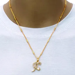 CLONEO Gold-Plated K Alphabet Artificial Stone Pendants-picture-31