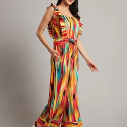 BRINNS Women Printed Basic Jumpsuit with Ruffles image 3