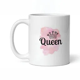 Mr UVD White & Pink Typography Printed Ceramic Glossy Mug - 350 ml image 4