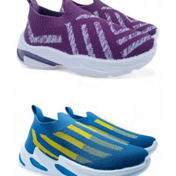 FABBMATE Unisex Kids Striped Slip-On Sneakers-picture-56