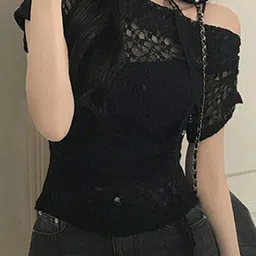 StyleCast x Revolte Women Asymmetric Neck Lace-Up Top image 2