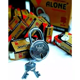 ALONE LOCKS T30 35 mm Alloy Steel Chrome 2 Keys Mini Padlock (Pack of 2) image 4