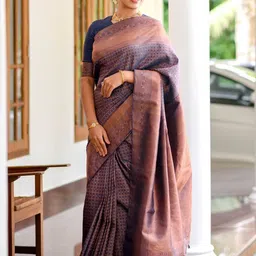 Snofi Creation Woven Design Zari Pure Silk Handloom Banarasi Saree image 3