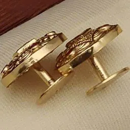 Kashiratnam Gold-Plated Artificial Stones Studded Floral Studs image 2