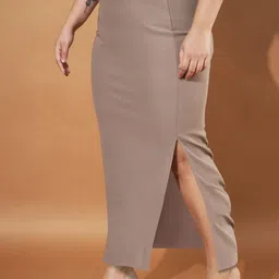 Purple Feather Plus Size Ankle Length Stretchable Skirt image 5