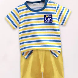 FOREVER FRIDAY Boys Striped Short Sleeves T-shirt With Shorts-image-74
