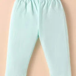 Ben Benny Interlock Knit Full Length Lounge Pant with Floral & Bear Print Pack of 2 - Black & Light Blue image 3