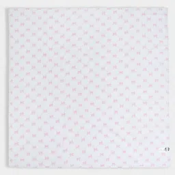 Mi Arcus Printed Soft Muslin Swaddle Wrap for Newborn Babies - Pink, 0-12 Months, 100x100 cm image 3