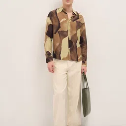 THE BEAR HOUSE Men Spread Collar Abstract Printed Relaxed Fit Casual Shirt-picture-36