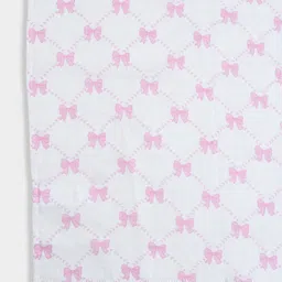 Mi Arcus Printed Soft Muslin Swaddle Wrap for Newborn Babies - Pink, 0-12 Months, 100x100 cm image 4