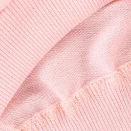 Babyhug Cotton Knit Full Sleeves Sweatshirt with EMOJI Graphics- Pink image 5