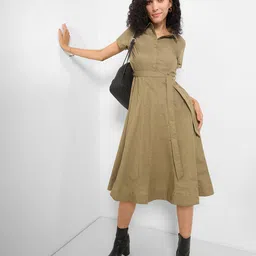 Honey by Pantaloons Shirt Midi Dress-picture-37