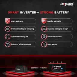 Livguard 900 VA 150 Ah LGS1100i_IT 1554STJ Invertuff Tubular Inverter & Battery Combo image 3