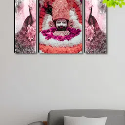 SAF Pink & White 3 Pieces MDF Religious Wall Paintings image 2