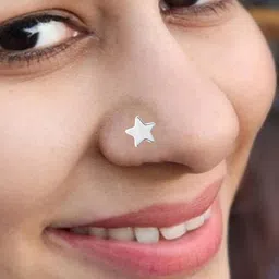 Sangria 925 Sterling Silver Minimal Wire Star Stud Piercing NosePin-picture-42