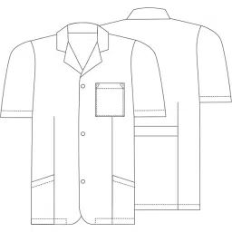 SCHOFIC Lab Coat Half Sleeves Unisex with 3 Pockets White for Students, Doctor and Nurse Size - XL (Pack of 5) image 4