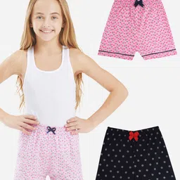 Bodycare Kids Girl's Shorts with Premium Cotton Pack of 2 Suitable for All Day Wear-picture-10